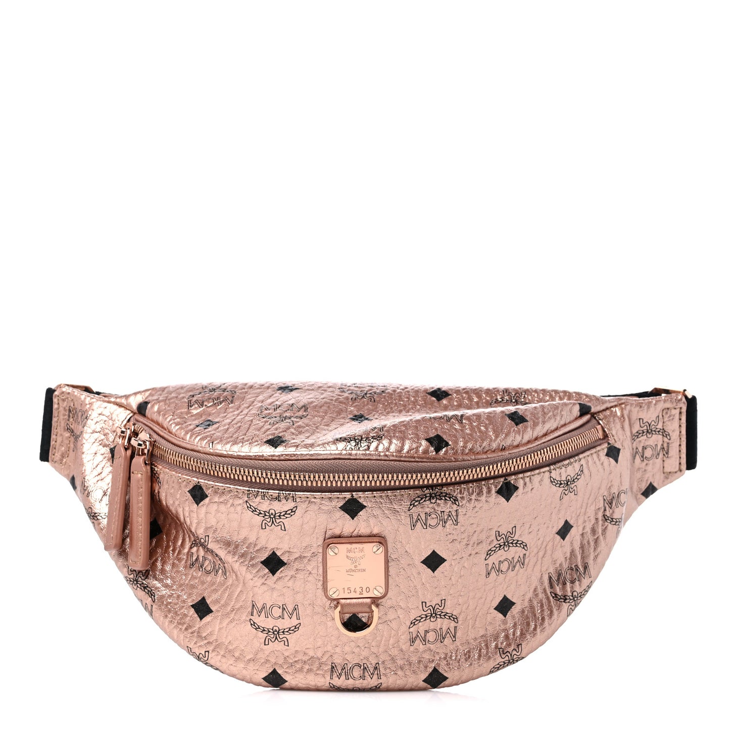 Metallic Visetos Stark Belt Bag Champagne Gold