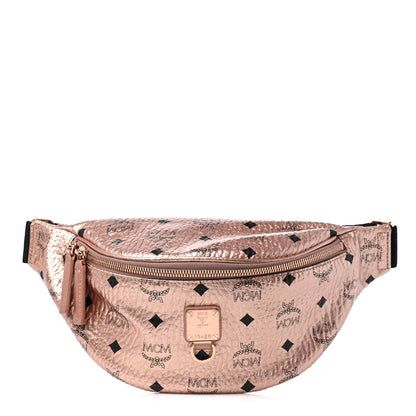 MCM Metallic Visetos Stark Belt Bag Champagne Gold 1 of 8
