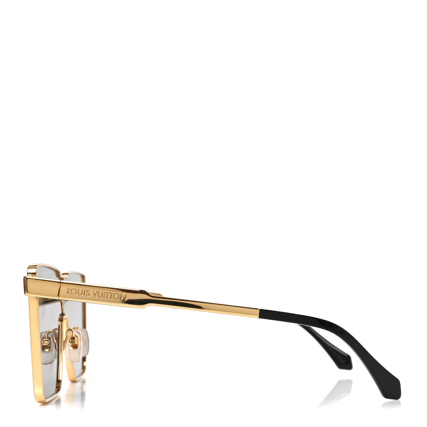 Louis Vuitton Acetate Swarovski Crystal Cyclone Sunglasses Z1700U Gold 3 of 7