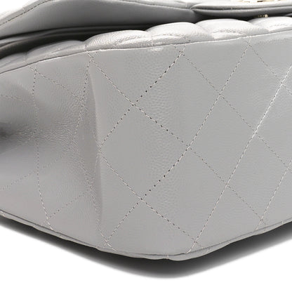 Chanel Caviar Quilted Jumbo Double Flap Grey 9 of 11