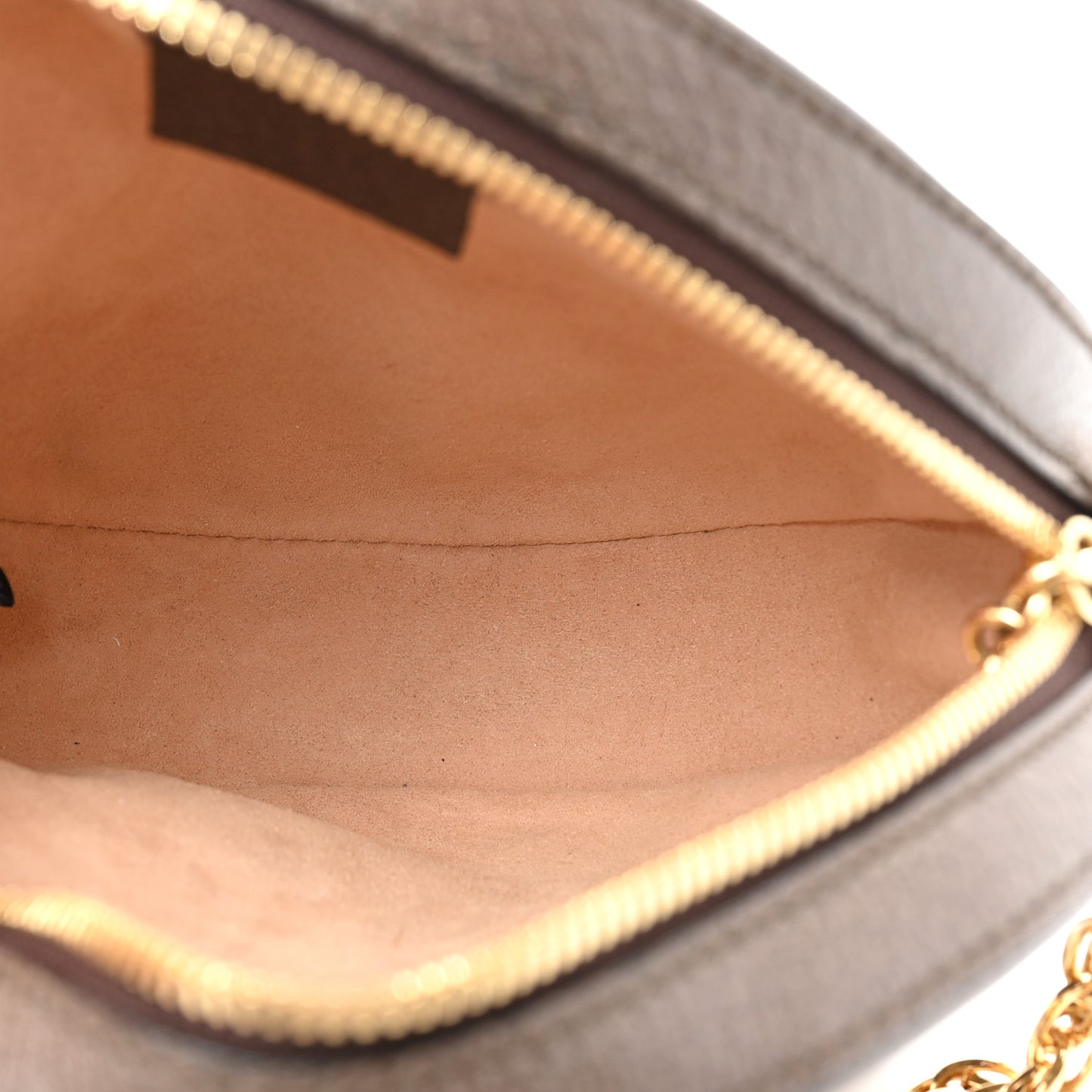 GG Supreme Monogram Web Mini Ophidia Round Shoulder Bag Brown