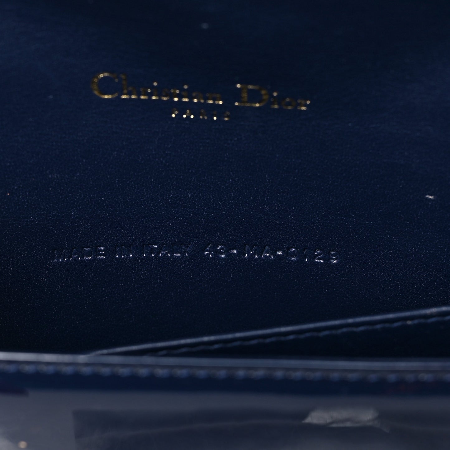 Patent Cannage Lady Dior Convertible Clutch Navy