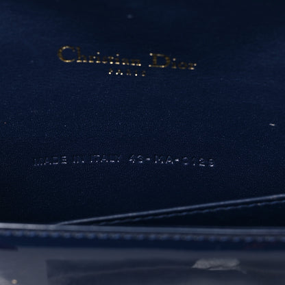 Christian Dior Patent Cannage Lady Dior Convertible Clutch Navy 7 of 10
