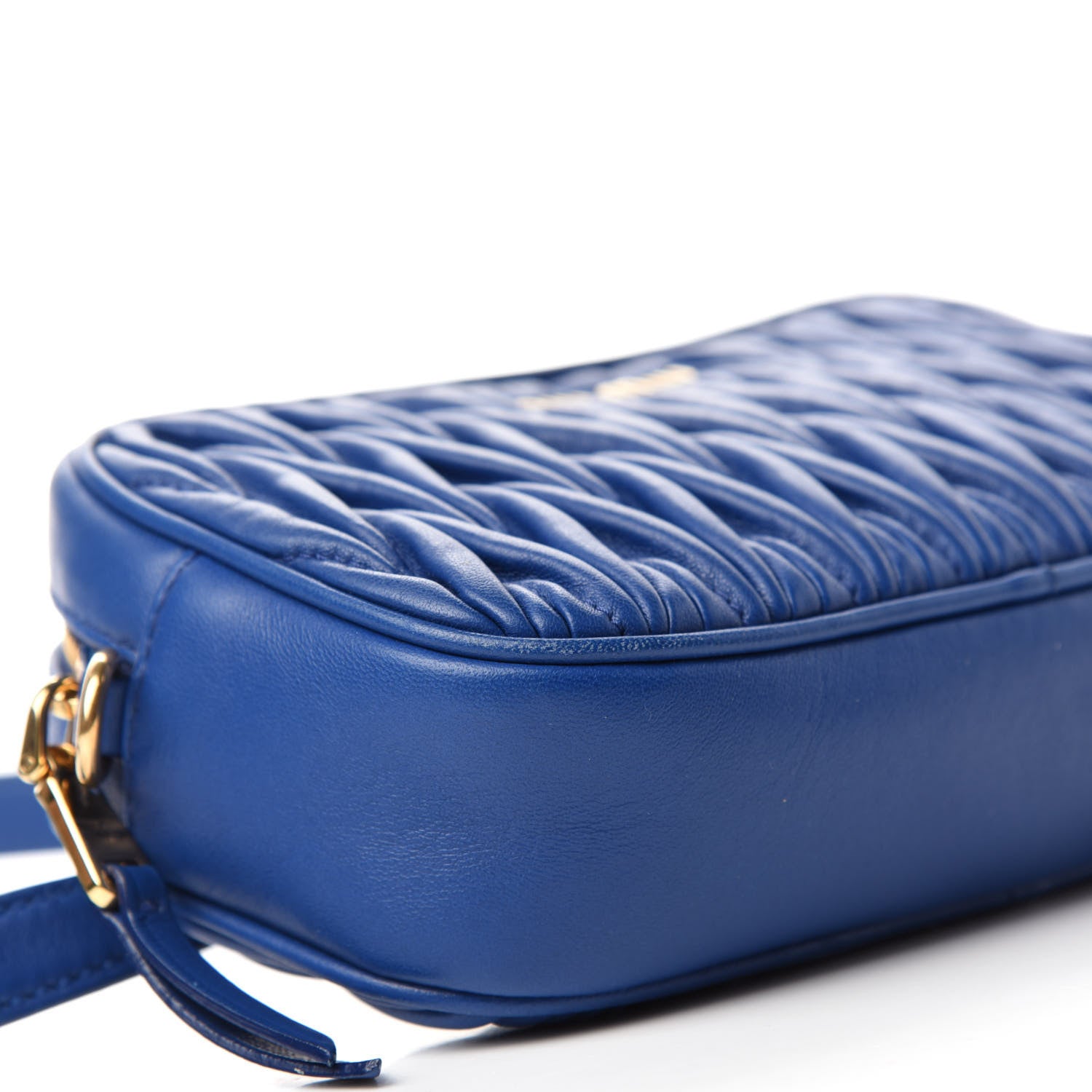 Miu Miu Nappa Matelasse Marsupio Belt Bag Azurro 6 of 10