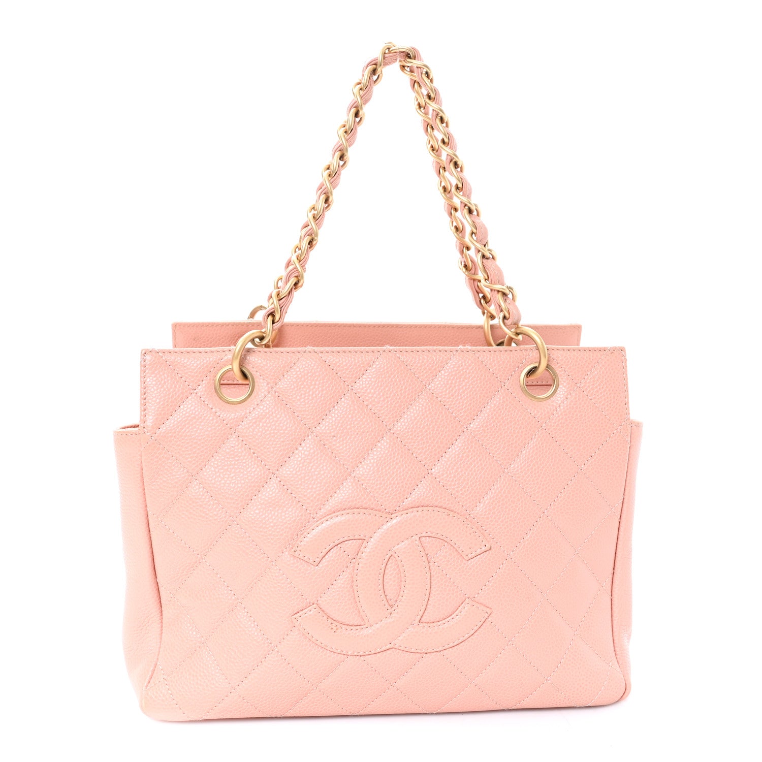 Chanel Caviar Quilted Petit Timeless Shopping Tote PTT Pink 1 of 11
