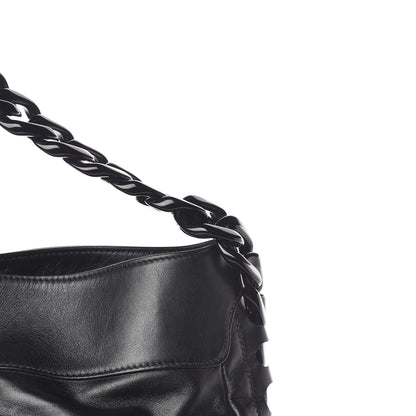 Chanel Calfskin Modern Chain Rhodoid Hobo Black 10 of 11