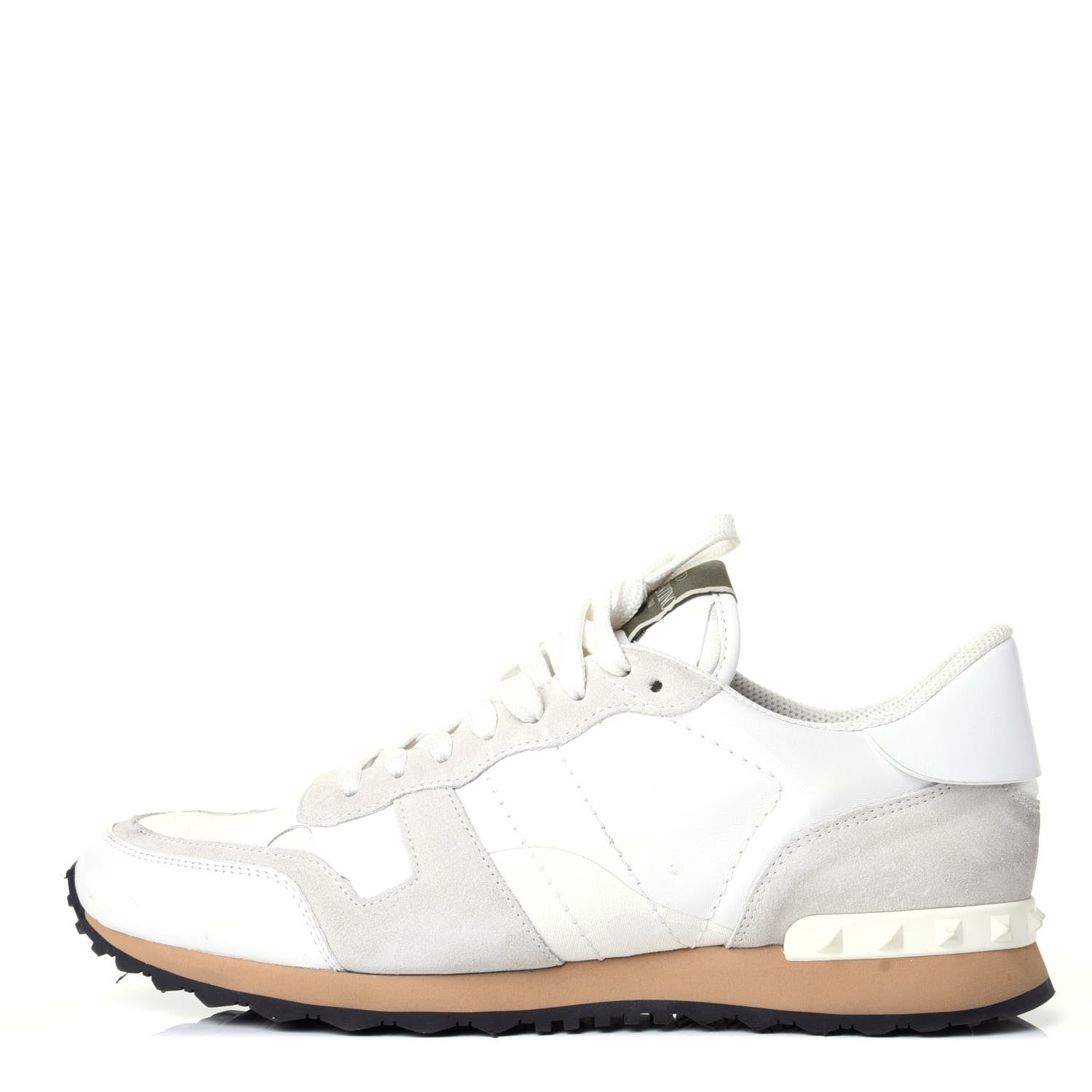 Valentino Garavani Fabric Suede L'Amour Rockrunner Sneakers 43 White 1 of 11