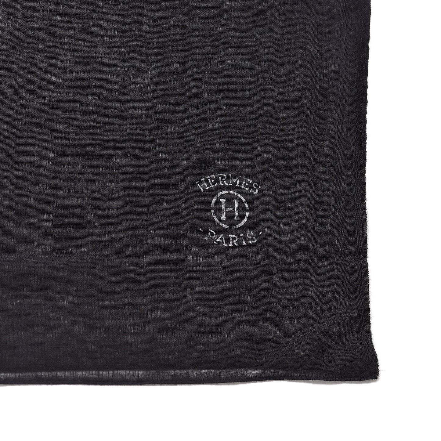 Cashmere Silk Plume Unie Stole Black