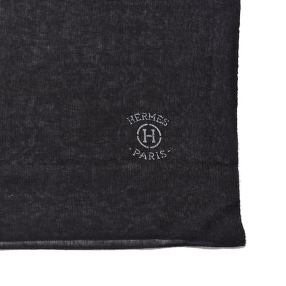 Hermes Cashmere Silk Plume Unie Stole Black 4 of 5