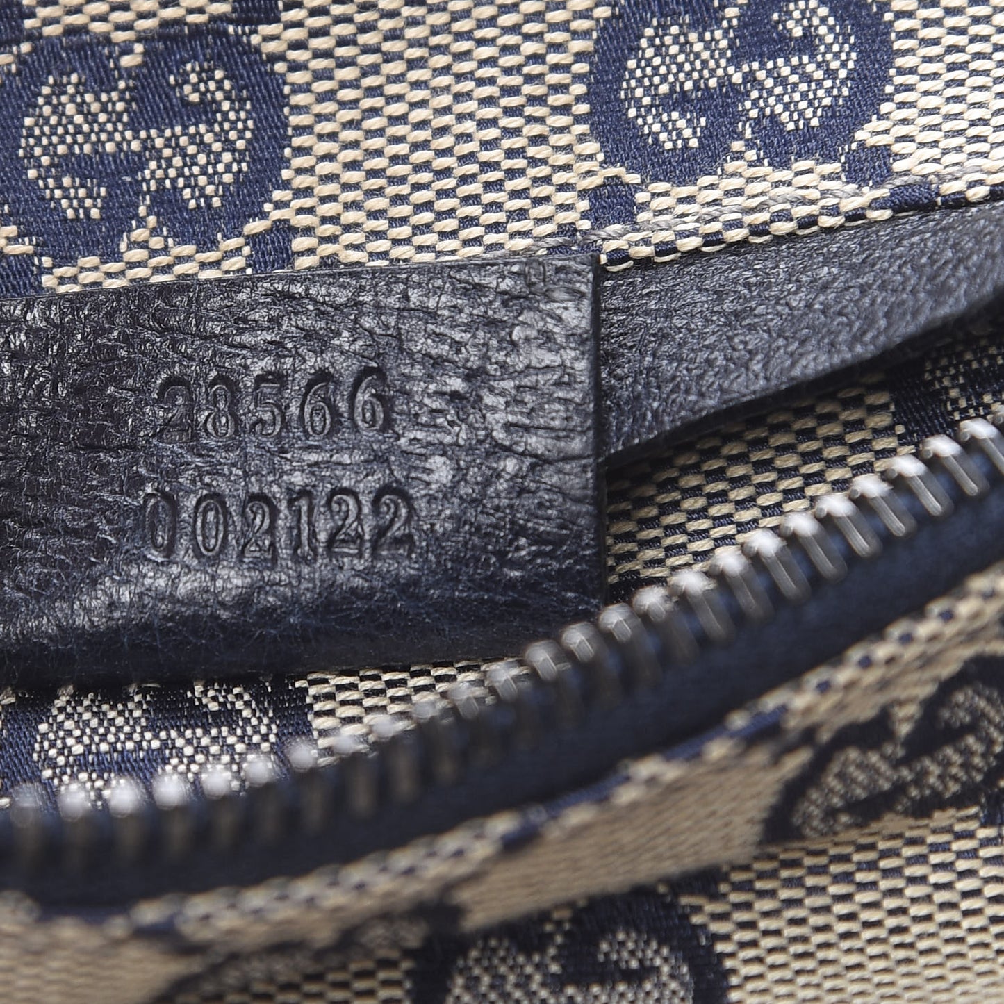 GG Monogram Web Double Pocket Belt Bag Navy