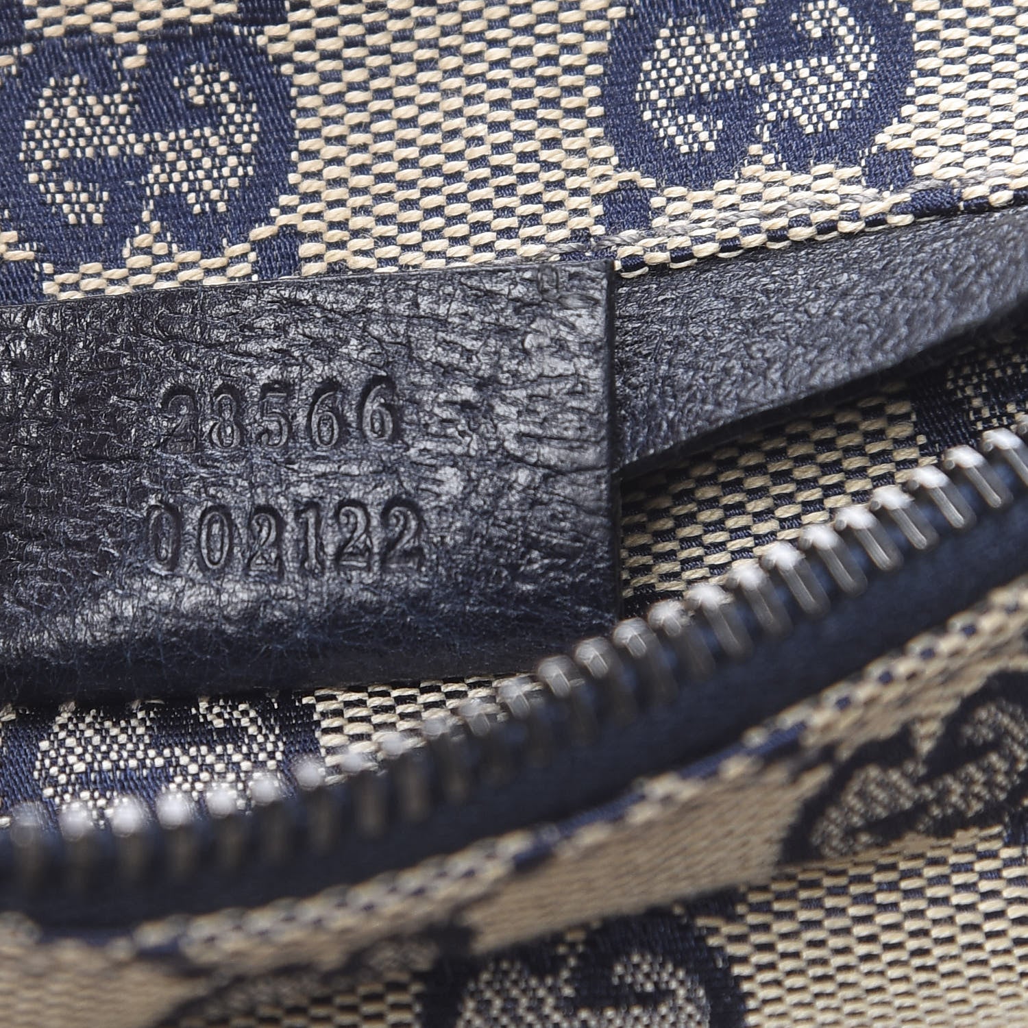 Gucci GG Monogram Web Double Pocket Belt Bag Navy 9 of 12
