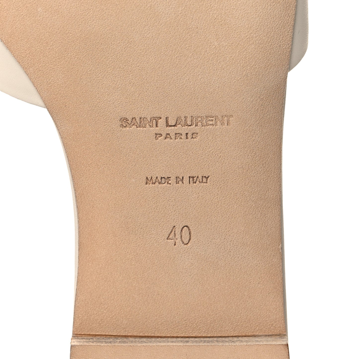 Calfskin Tribute 05 Slide Sandals 40 Porcellana