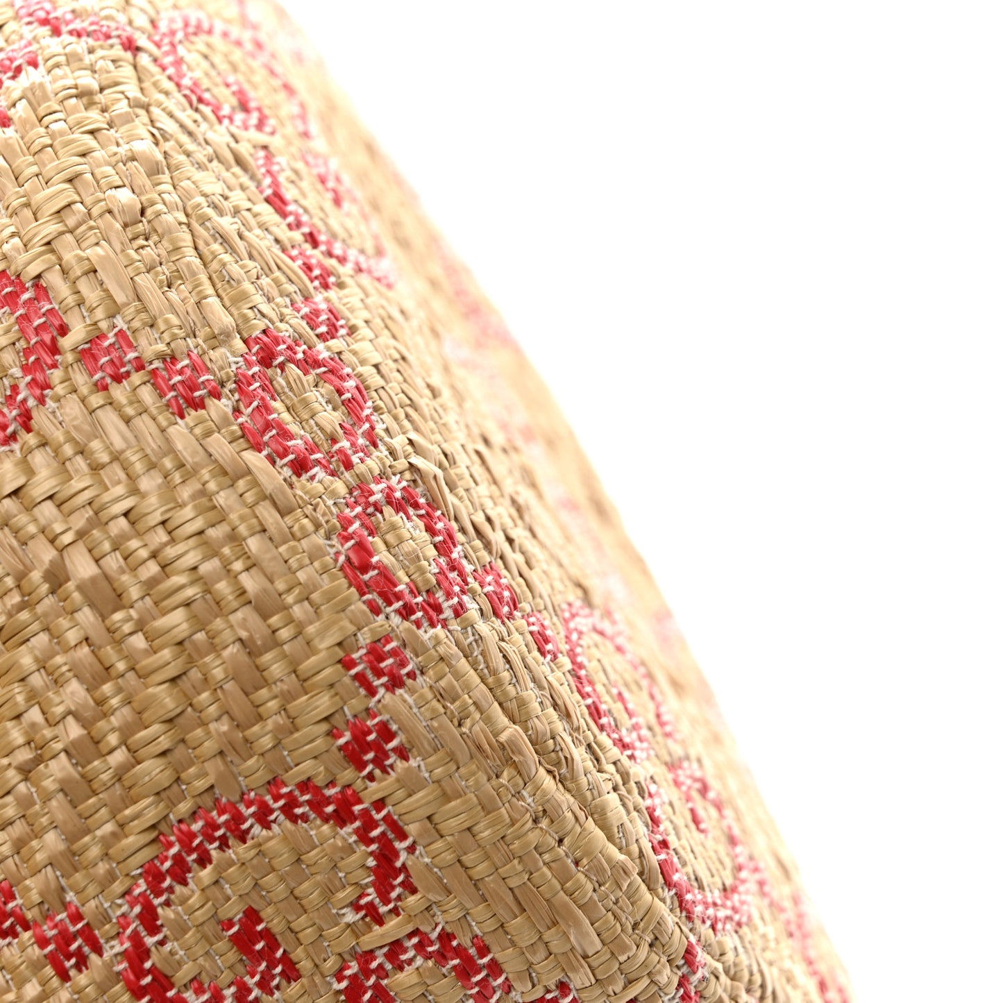 Raffia GG Monogram Embroidered Fedora Hat S Beige Pink