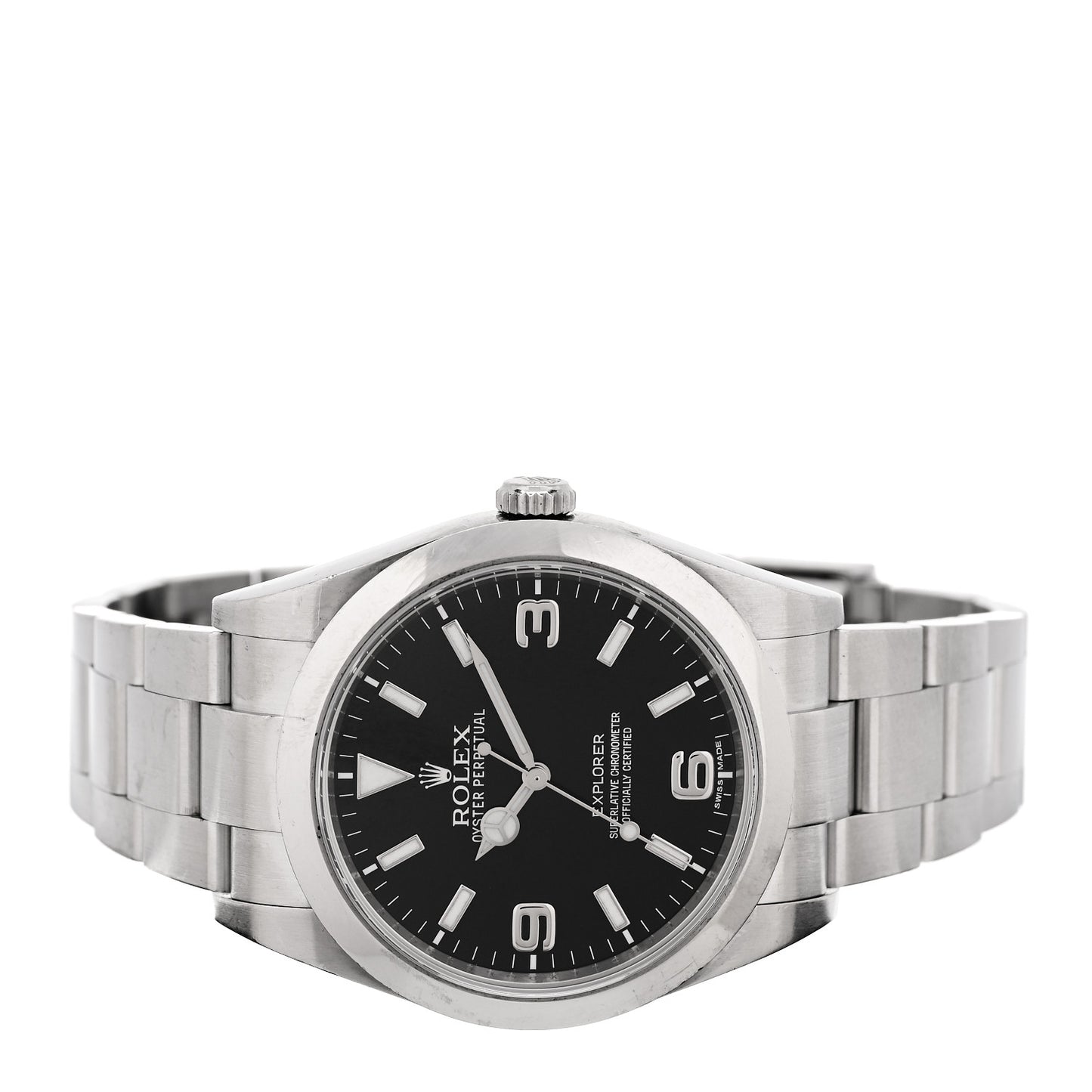 Stainless Steel 39mm Oyster Perpetual Explorer Watch Black 214270