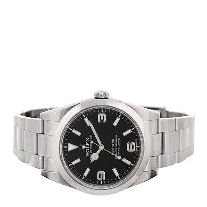 Rolex Stainless Steel 39mm Oyster Perpetual Explorer Watch Black 214270 2 of 5