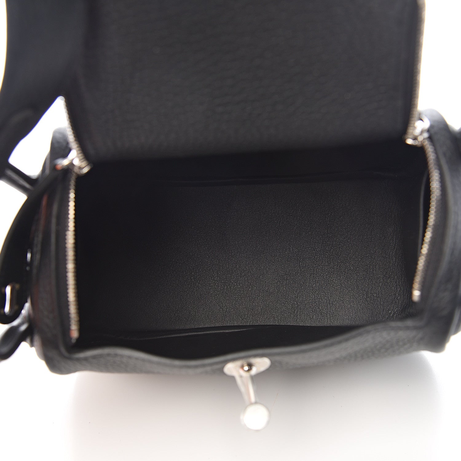 Hermes Taurillon Clemence Mini Lindy 20 Black 4 of 10