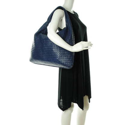 Bottega Veneta Nappa Intrecciato Large Veneta Hobo Blue 2 of 8