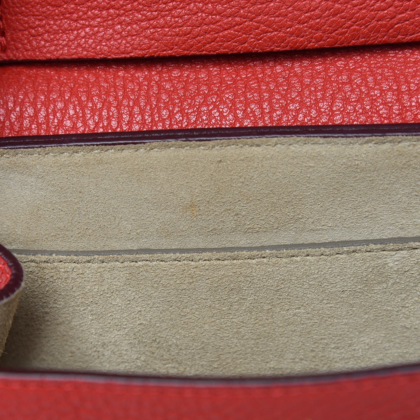 Grained Lambskin Mini Drew Shoulder Bag Plaid Red
