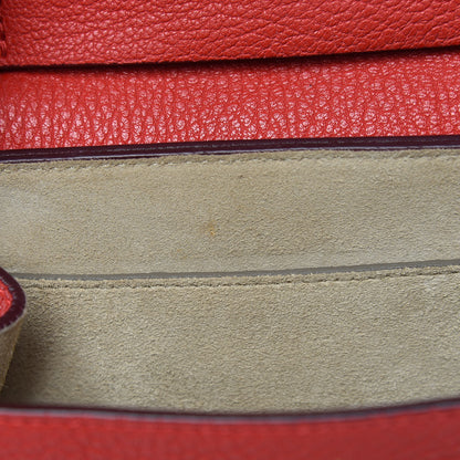 Chloe Grained Lambskin Mini Drew Shoulder Bag Plaid Red 12 of 12