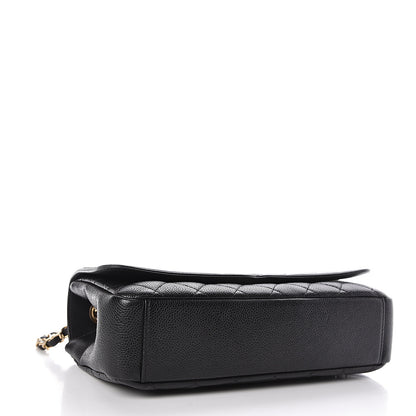Chanel Caviar Quilted Medium CC Filigree Flap Black 4 of 13
