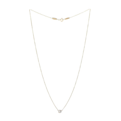 Tiffany 18K Yellow Gold Diamond .14ct Elsa Peretti Diamonds by the Yard Pendant Necklace 3 of 4