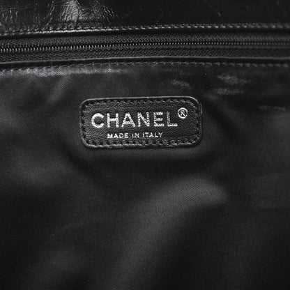Chanel Glazed Calfskin Twisted Maxi Flap Black 6 of 9