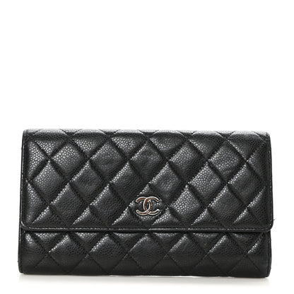 Chanel Caviar Quilted Large Flap Wallet Black 1 of 7