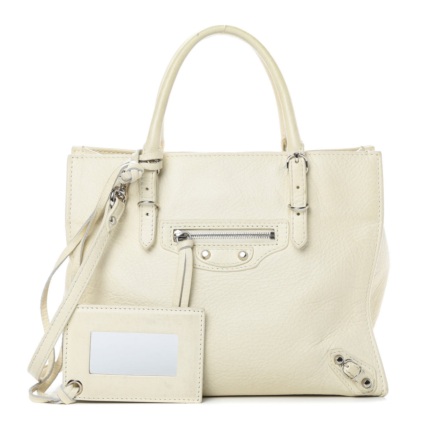 Veau Papier A4 Tote Blanc Creme