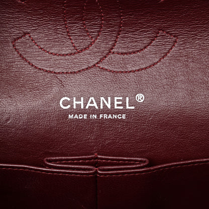 Chanel Distressed Patent Quilted Medium Double Flap Black 6 of 11