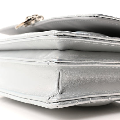 Christian Dior Iridescent Metallic Lambskin Cannage Mini My Dior Bag Silver 10 of 10