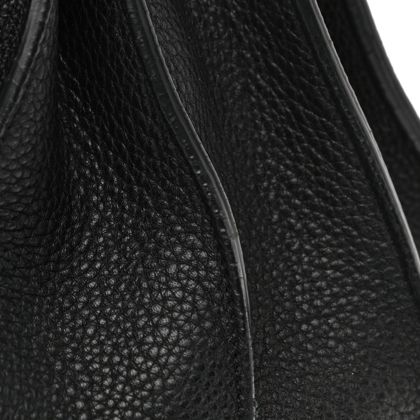 Grained Calfskin Medium Souple Sac De Jour Black