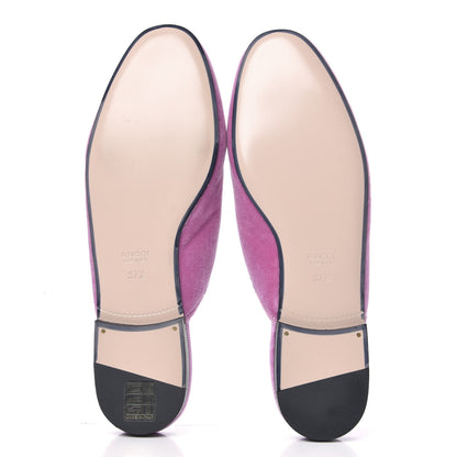 Gucci Velvet Marquise Crystals Womens Princetown Slippers 37.5 Malva Dark Malva 5 of 9