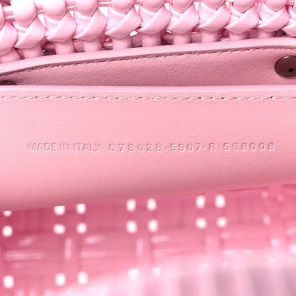Balenciaga Faux Calfskin Braided Varnished XXS Bistro Basket Candy Pink 6 of 10