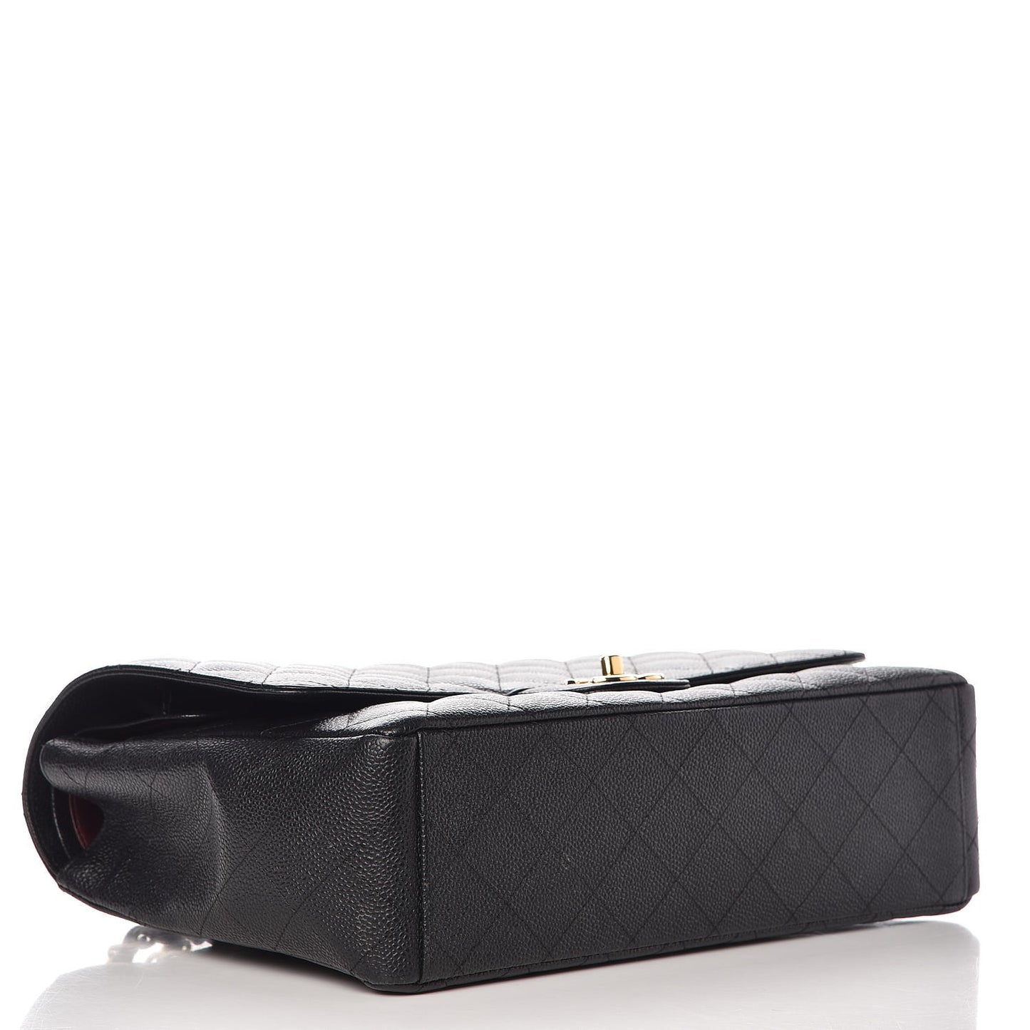 Caviar Quilted Maxi Double Flap Black