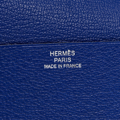 Hermes Chevre Mysore Guernesey Card Case Bleu Electrique 5 of 6