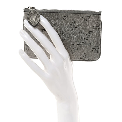 Louis Vuitton Mahina Zipped Card Holder Metallic Grey 2 of 6