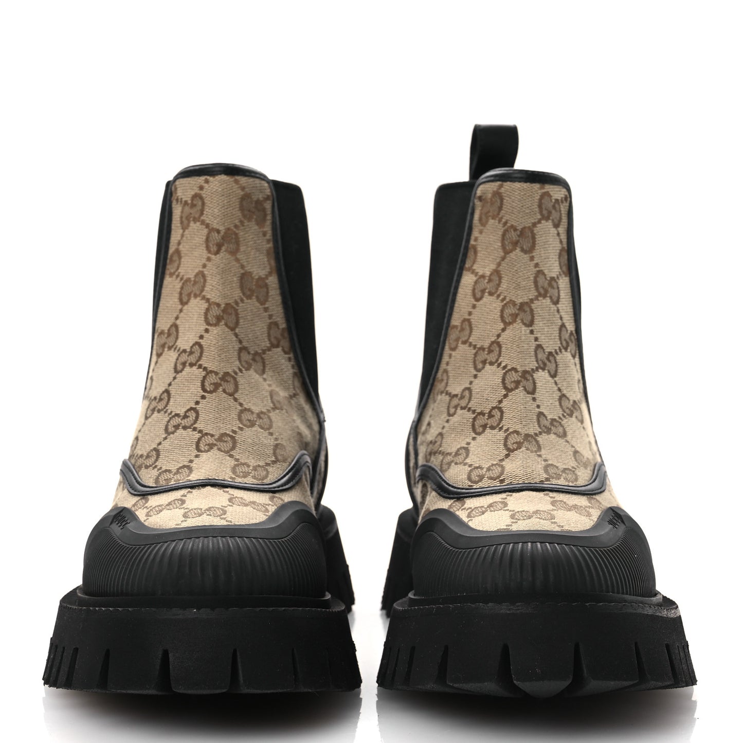 GG Supreme Monogram Ankle Booties 39 Mystic White Beige Ebony Black