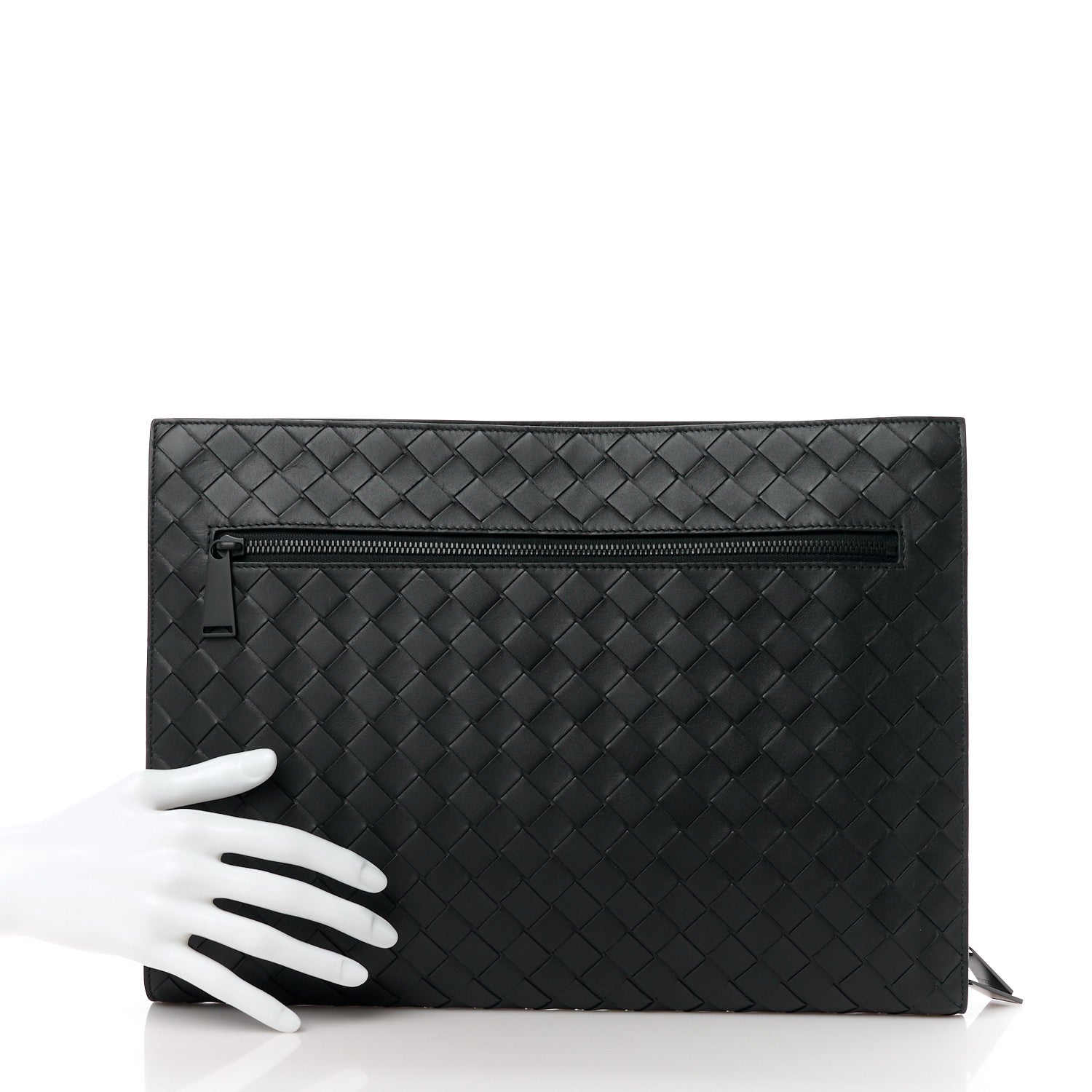 Bottega Veneta Calfskin Intrecciato Document Case Black 2 of 13