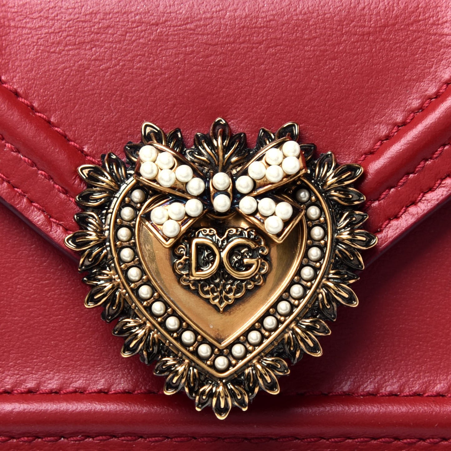 Smooth Calfskin Micro Devotion Satchel Red