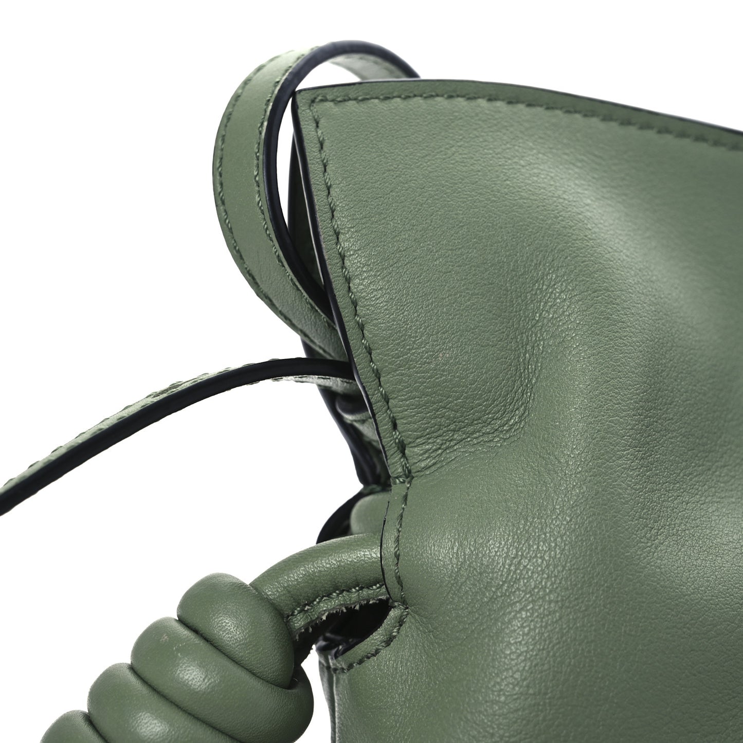 Nappa Flamenco Knot Clutch Rosemary