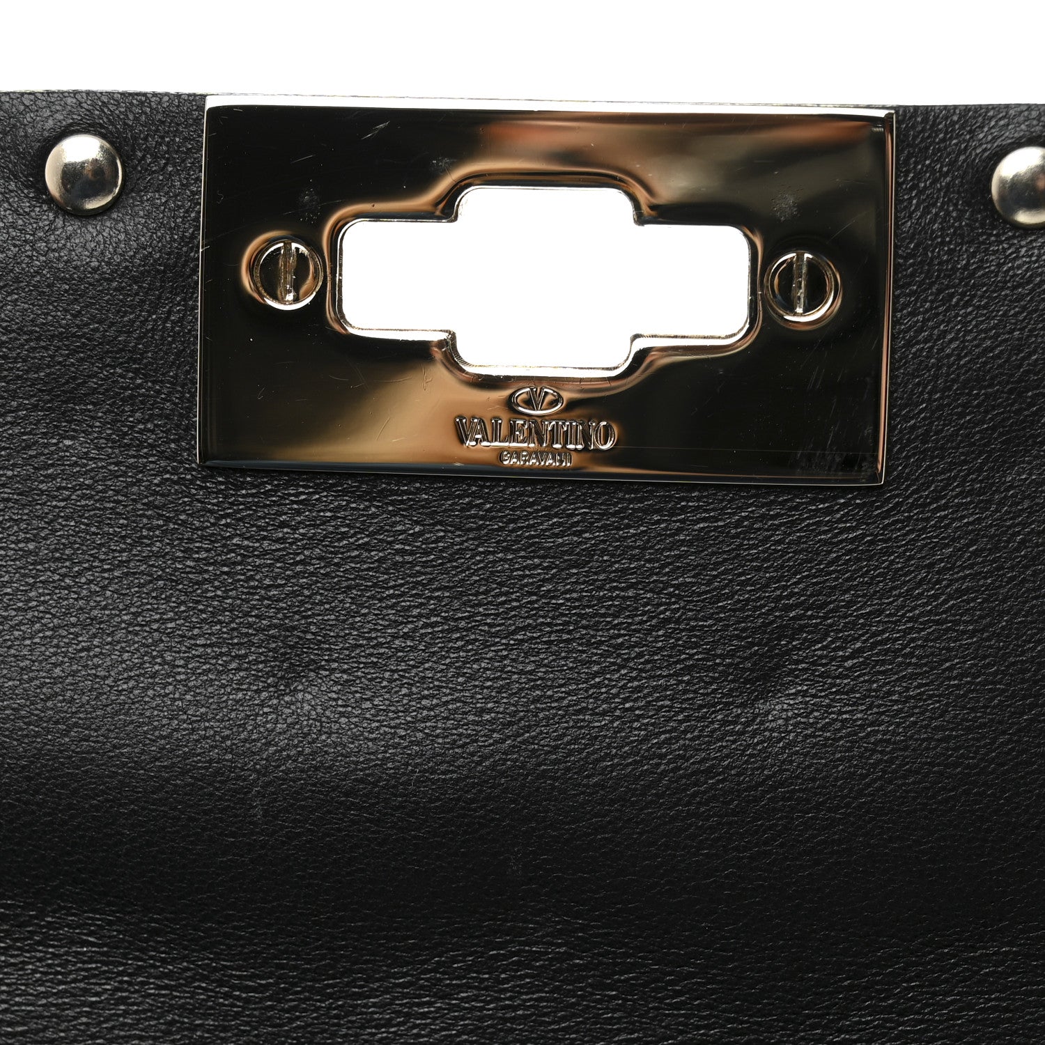 Valentino Garavani Metallic Wrinkled Lambskin Medium Rockstud Spike Shoulder Bag Mekong 10 of 10
