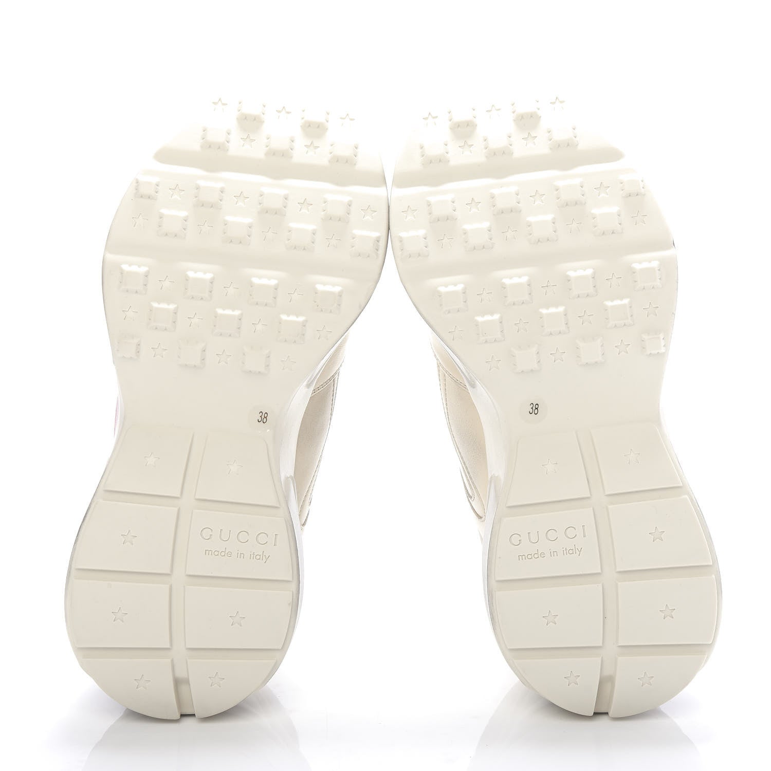 Gucci Calfskin Mouth Print Womens Rhyton Sneakers 38 Ivory 5 of 8