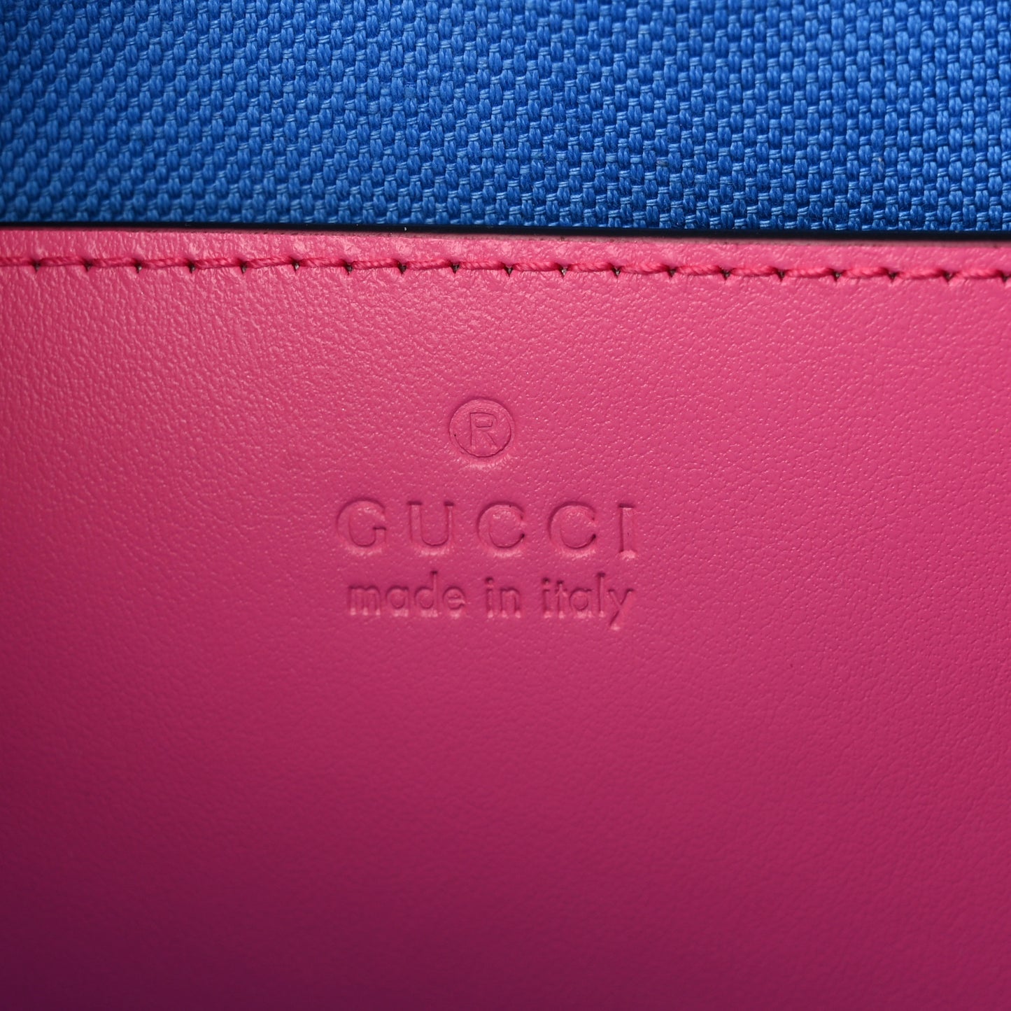 Calfskin GG Tennis Bi-Color Embossed Mini Duffle Bag Modern Fucsia Modern Blue