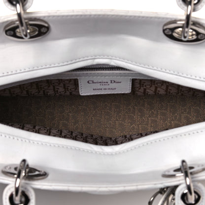 Christian Dior Lambskin Cannage Large Lady Dior White 4 of 13