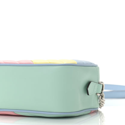Gucci Calfskin Matelasse Diagonal Small GG Marmont Chain Shoulder Bag Multicolor Pastel 10 of 12
