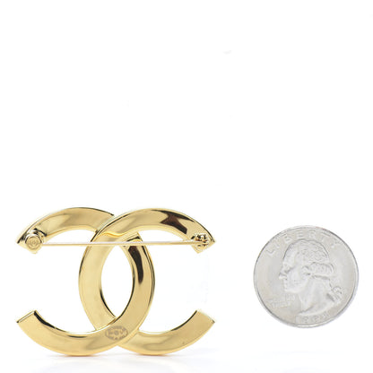Chanel Metal Paris Button CC Large Brooch Gold 2 of 5
