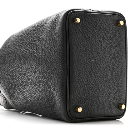 Hermes Taurillon Clemence Matte Alligator Picotin Lock Touch 18 PM Black 9 of 11