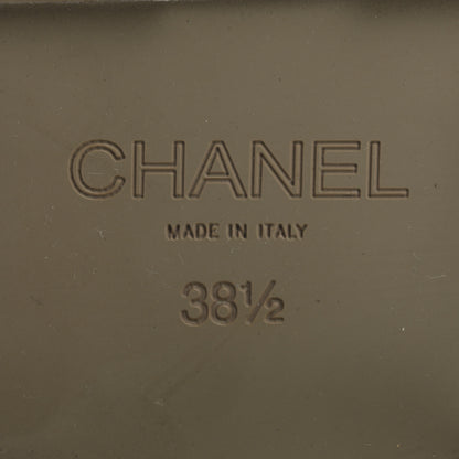 Chanel Calfskin Metal CC Loafers 38.5 Khaki 8 of 10