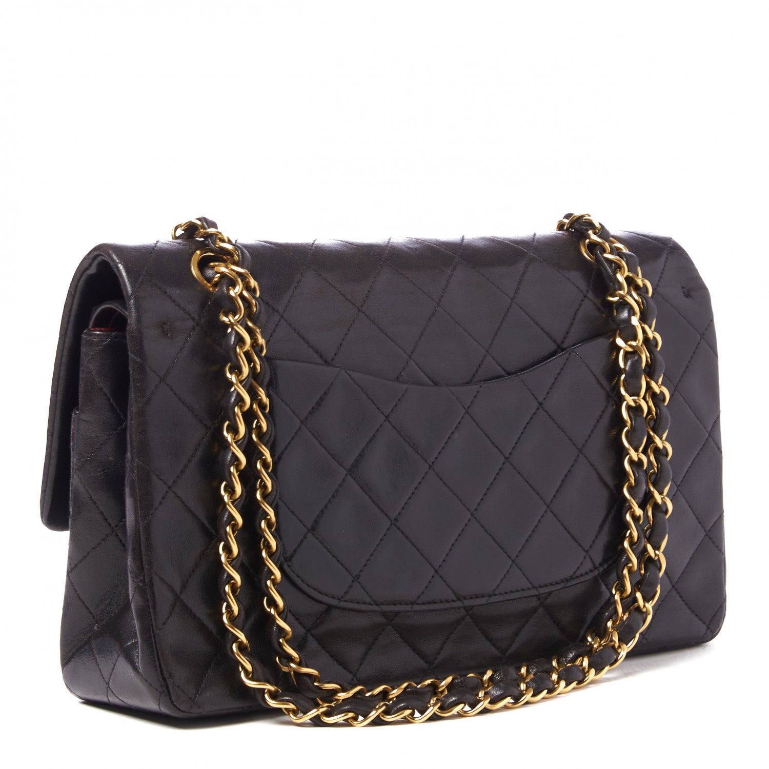 Chanel Lambskin Quilted Medium Double Flap Black 2 of 9