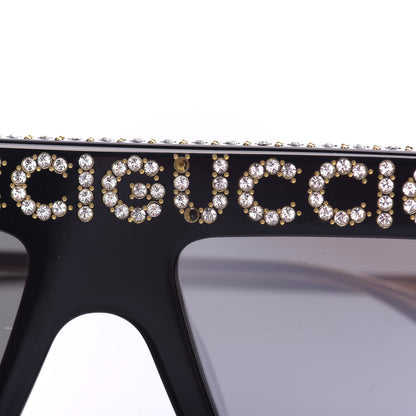 Gucci Acetate Crystal Mask-Frame Sunglasses GG0431S Black 8 of 8